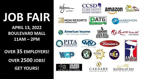 List of Las Vegas Job Fairs .